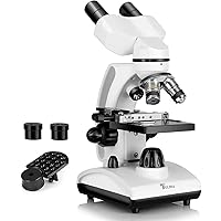TELMU Binokular Mikroskop 40-1000X Vergrößerung Auflicht- und Durchlicht Mikroskop mit Weitfeld Okulare WF10X WF25X…