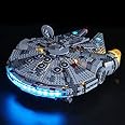 GEAMENT Set di Luci LED per Star Wars Millennium Falcon – Kit Di Illuminazione Compatibile Con LEGO 75257 The Rise of Skywalk