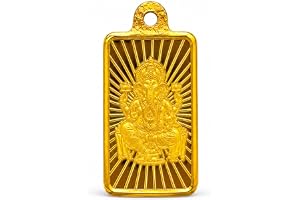 AUGMONT 24 Karat (999) Pure 1 g Gold Bar Pendant - Ganesha | IBJA | BIS Hallmarked | ISO Certified | Ideal for Investment Gifting Dhanteras Diwali Akshaya Tritiya