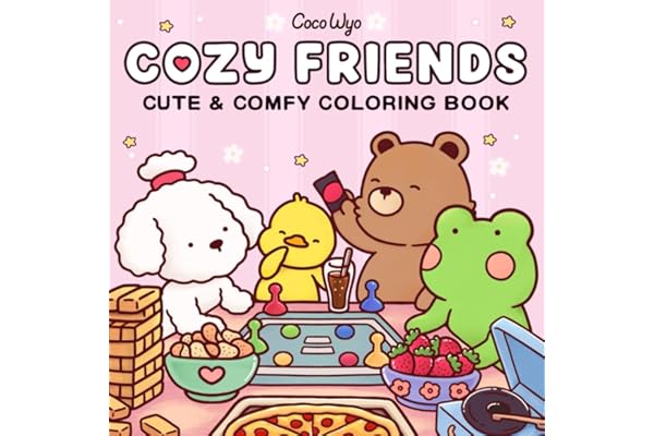 Cozy Friends: Coloring Book for Adults and Teens Featuring S...