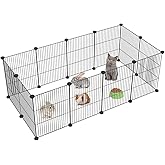 Evcil K&uuml;&ccedil;&uuml;k Hayvan Kedi K&ouml;pek Kuş Evi Kafesi Oyun Parkı Portatif Taşınabilir Metal Tel 12 Panel