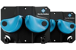 Gravity Grabber Support Mural pour Ski et Snowboard - pour Tout Type de Ski ou Snowboard - Protège Rocker et Extrémités - sans Risques - 2X - Cyan