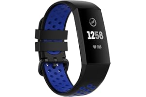 MAKACTUA Pasek kompatybilny z Fitbit Charge 4 / Charge 3 / Mężczyźni/Kobiety/Mężczyźni/Kolorowy silikonowy zamiennik Fitness Bransoletka sportowa/Wristband Bransoletki do Fitbit Charge 4/3
