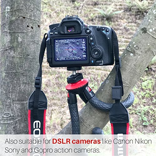 Treppiede Ulanzi Mini Cell Phone - Treppiede flessibile con Ballhead + Treppiede per smartphone in metallo Supporto da viaggio compatto pieghevole Octopus Treppiede Supporto per iPhone Fotocamera Sams