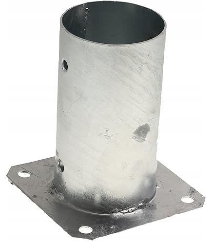 5 stuks EXCOLO schroefhulzen 150 mm hoge paalhouder verzinkt als grondanker op beton of vaste ondergrond voor hekdragers huls bodemplaat anker (rond