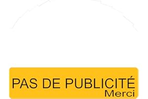 GRAVURE CONCEPT Plaque PAS DE PUBLICITÉ MERCI Adhésive PVC Pour Boîte Aux Lettres - Plaque Stop Pub - 8 cm x 2 cm - 21 Couleurs Disponibles (Jaune)