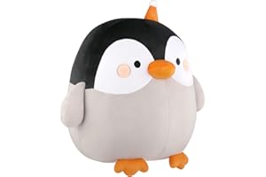 GAGAKU Cute Plushie Penguin Stuffed Animals, 30cm Fat Cartoon Cylindrical Plushies Super Soft Kawaii Plush Pillow Glows in The Dark Hugging Toy for Kid Girls & Boys Brithday