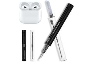 Toaren Zestaw do czyszczenia – zestaw do czyszczenia słuchawek 3 w 1 kompatybilny z AirPod/AirPod Pro z gąbką, szczotką, metalową końcówką, wielofunkcyjnym zestawem do czyszczenia słuchawek dousznych,