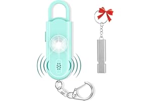 Naiicute Taschenalarm für Frauen Kinder Älteste, Persönlicher Alarm mit Stroboskop LED Blitzlicht-Signal, Taschenlampe, Schrillalarm, Pfeife,Panik Notfallalarm, Pfefferspray Sirenen Selbstverteidigung