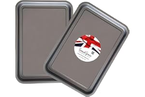 Samuel Groves Juego de bandejas antiadherentes para horno de 35 cm, hechas en Inglaterra