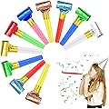 CATZUM 10 pièces Sifflet de Couleur, Souffleur de Partie, Trompette Multicolore, Anniversaire, Souffleur Enfant, Sarbacane Fête, Nouvel An, Partie, Célébration (Multicolore)