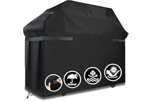 LCGOD Housse de Protection pour Barbecue Imperméable, 420D Oxford Résistante aux Intempéries, Respirante Anti-Déchirure, Format Universelle 117x61x117 cm