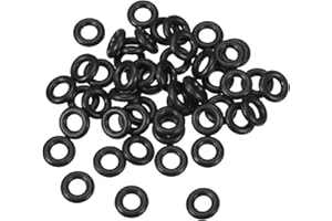 Othmro 30pcs Rubber O-Rings, Nitrile Rubber Washers O Rings 7mm OD 4mm ID 1.5mm Width, Sealing Gasket for Taps, Plumbing