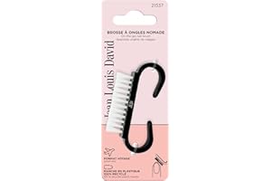 JEAN LOUIS DAVID - Brosse à Ongles - Prise en Mains Facile - Format Compact & Nomade - Manche en Plastique 100% Recyclé - Manucure Parfaite