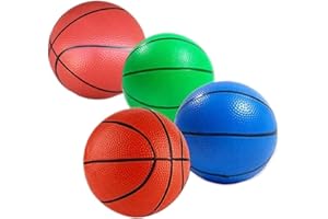 ASQzhuLIWing 4pcs Mini Basketball Set 12,7 cm Toys Morbido Anti-Pressione Piccola Sfera di alleviazione della Pressione Portatile Adatta per portabase di Basket, Piscine, in casa e all'Esterno