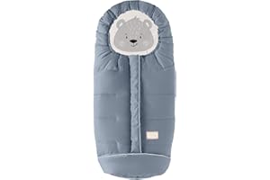 Nuvita Moovo by 9605 Junior Cuccioli | Sacco Universale per Passeggino con Animaletti | Perfetto per Bambini da 6 a 36 Mesi (100 cm) | Resistente al Freddo fino a -13°C | Carta da Zucchero