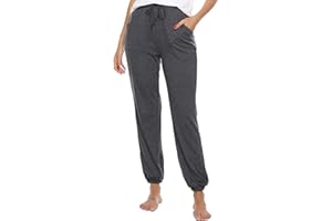 Nieery Pantalones Pijama Mujer Algodón Pantalón Casuals Deportivos Yoga con Bolsillo