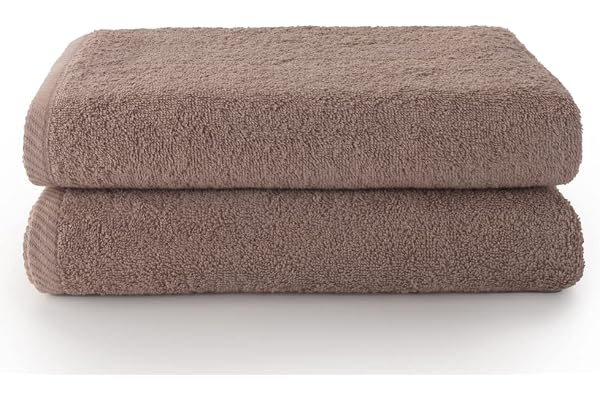 Top Towel - Plus - Lot de 2 Serviettes de Bain ou de Douche - Serviettes de Bain - 100% Coton - 500 g/m2 - Dimensions 70x140 cm - Vison