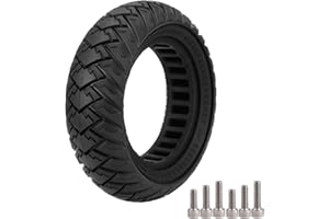 PRODROCAM 10 Inch Scooter Solid Tyres, Electric Scooter Solid Rubber Tyres 10 x 3/255 x 80 (80/65-6) Replacement Tyres for Zero 10X / Kaabo Wolf Warrior X/MANTIS 10, Front/Rear Scooter Solid Tyres (Black)