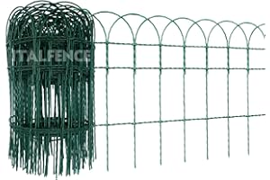 Italfence - Rete metallica ornamentale per aiuole verde (Tutte le altezze) [H 40cm, 25m]