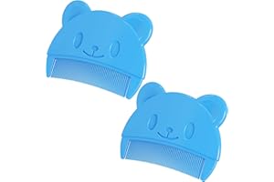 CENCERY 2 Stück Baby Haarbürste für Milchschorf, Haarbürste für Neugeborene, Kinderkamm mit weichen Zähnen, Milchschorf Kamm (Blau)