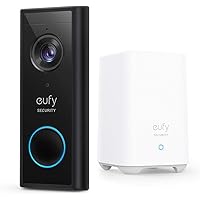 eufy security, Kabellose Video Türklingel mit Akku, 2K HD, Türklingel mit Kamera, Gebührenfrei, smarte Personenerkennung, bei
