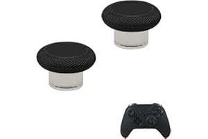 PEIXIONG 2 Pcs Elite Series 2 Short Thumbsticks for Xbox Elite Series 2, Elite 2 Core Controller,Short Concave Magnetic Analog Joysticks for Xbox Elite Series 2 Core Standard Height Thumbsticks (Black)