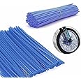 Voarge 72 PCS Spoke Skins Covers, Spoke Skins Wheel Rim Covers Trim Wrap Cover Decoration Protector Pipe Motorcycle Motocross Pit Dirt Bike, Navy blue