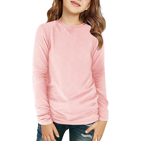 Arshiner Meisjes-T-shirt Puff Lange Mouw Shirt Ronde Hals Blouse