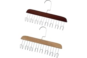 APUJENT 2PCS Cintre Lingerie Soutien Gorge et Culotte | Anti Slip Multi Hook Coat Rack | Rangement Soutien Gorge Cintre - Tank Top Bra Hanger with 8 Hooks | Swivel Belt Holder for Belts Ties Bra