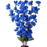 Nettenevime Artificial Flower Spring Japanese Cherry Blossom 57cm BLUE Dark with 7 Branches