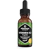 Vitamin K2 Tropfen hochdosiert & vegan 200 mcg Vitamin K2 flüssig pro Tagesdosis, 50 ml (1700 Tropfen), MK-7 Menaquinon (> 99