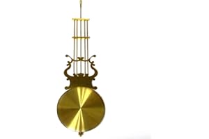 DANS CLOCK SHOP Péndulo de reloj tradicional con varilla y Bob (400 mm de imitación de oro y 115 mm Bob)