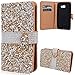 Produktbild SMART LEGEND Lederhülle für Samsung Galaxy A5 2017 Glitzer Handyhülle Bling Ledertasche Diamond Hülle Schutzhülle Premium PU Leder Flip Wallet Case Protective Cover Innere Weiche Silikon Bookcase Handy Tasche Schale mit Kartenfächer Magnetverschluß Standfunktion Etui - Gold