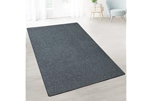casa pura London Carpet Runner, Long Carpet Floor Mat Runner Rug, Non-slip Floor Mat for Hallway, Kitchen, Bedroom | Loop Pile Rug Runner (Anthracite - 66 x 150 cm)
