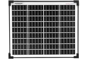 enjoy solar Panel solar monocristalino de 20 W, 12 V, células solares de 182 mm, 10 barras de bus, panel solar ideal para autocaravanas, mini instalaciones PV, casas de jardín, barcos