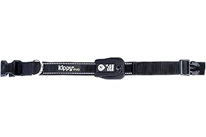 KIPPY | Collare Cane Taglia Piccola con Tasca GPS Kippy EVO - Luminoso con Filo Riflettente - Morbido Confortevole - Impermeabile Lavabile - S