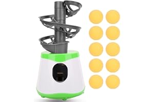 HERCHR Lanciatore Automatico per Ping Pong, Robot da Ping Pong Macchina per Palline da Ping Pong con 10 Palline per Allenatore di Table Tennis