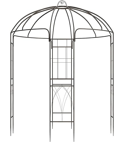 CLP Gartenpavillon Keira 270x200cm - Wetterfester Rosenbogen Mit Rankhilfe In Antik Weiß