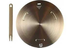 Wärmeverteiler für Induktions-Gasherd, Induktionskochfeld-Adapterplatte, NISPOTDOR Simmer Herd Diffusorplatte für Küche Arbeitsplatte mit abnehmbarem Griff, 16 cm