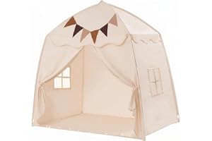 LUPATDY 2-i-1-barntält inomhus, lektält med LED-lampor och dekoration, lekhus för barnrum, för sovrum, lekrum, vikbart lektäl