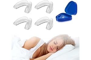 ROONTIN Mouth Guard for Teeth Grinding - 4 Pack Mouth Guard for Sleeping, Anti Grinding Mouth Guard for Clenching Teeth at Night, Reusable Mouth Guards to Prevent Bruxism