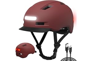 KINGLEAD casco da bicicletta, luce anteriore e posteriore (LED) 5 modalità di luce per uomini e donne Casco da bicicletta leggero per ciclismo trekking