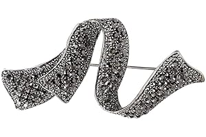 nobrand Strass Vintage Cristallo Nero Fiore Spilla Spilla Spilla Donne Vintage Antico Argento Spilla Spilla Eleganti Spille squisite(3)