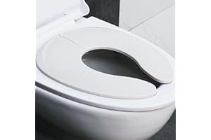 Funbliss Sedile WC Bambini,Reduttore WC per Bambini, Seduta Pieghevole e Portatile, Accessori per Bambini, Sicurezza e Comfort,Grigio