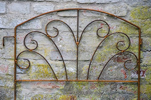 Beetzaun 71x 64cm Beetbegrenzer Rankgitter verlängerbar Rost Metall - 3