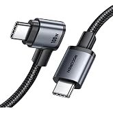 Rocoren 100W Type-C to Type-C 90&deg; &Ouml;rg&uuml;l&uuml; PD Hızlı Şarj ve Data Kablosu 2 Metre