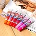 Travelmall 6Pcs Womens Easy Peel Off Long Lasting Makeup Tatto Lip Gloss Lipstick Waterproof Tear Pull Lipstick and 1Pcs lip brush