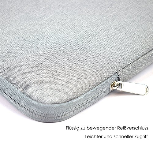 Lebensein Laptoptasche Schutzhülle für 15-15,4 Zoll Laptops Ultrabooks, 38cm Laptophülle Speziell für 15,4″ MacBook Pro, Stoßfest, Wasserresistent und Strapazierfähig, Grau - 3
