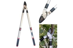 GREENMAN GARDEN TOOLS Greenman Solid Forged Telescopic Lopper 24"-36" Alloy Handle Bypass Action Heavy Duty Extendable